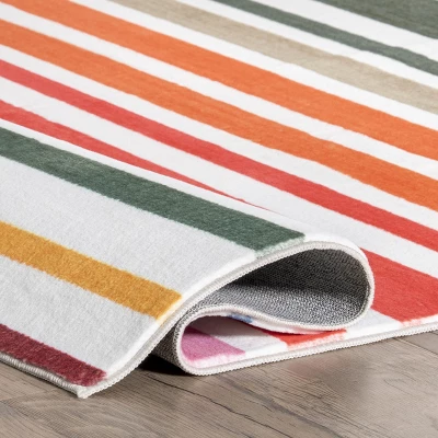 NuLOOM Effie Stripes Kids Machine Washable Area Rug - Image 3