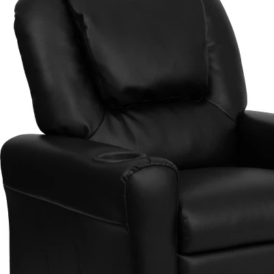 Emma And Oliver Contemporary Kids Recliner With Cup Holder And Headrest - Image 7