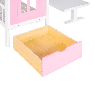 Full-Over-Full Bunk Bed With Changeable Table, Separable Bunk Bed Turn Into Upper Bed And Down Desk-ModernLuxe - Image 8