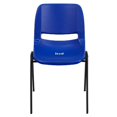 Flash Furniture HERCULES Series 440 Lb. Capacity Kid's Navy Ergonomic Shell Stack Chair With Black Frame And 14" Seat Height - Image 10