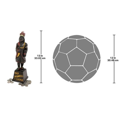 Design Toscano Cigar Store Indian Foundry Iron Folk Art Bank