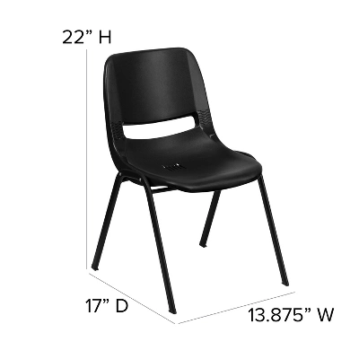 Flash Furniture HERCULES Series 440 Lb. Capacity Kid's Ergonomic Shell Stack Chair With 12" Seat Height - Image 4