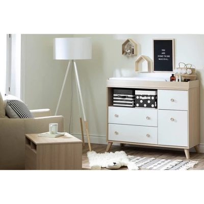 Yodi 2 Drawer Nightstand Soft Elm/White - South Shore - Image 4