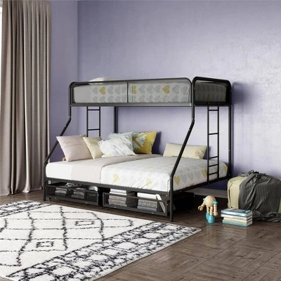 Twin Over Full Jeremy Bunk Bed With Storage Drawers Black - Room & Joy - Image 9
