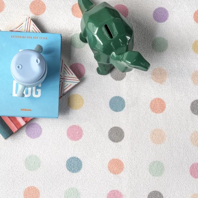 NuLOOM Larissa Machine Washable Kids Polka Dot Area Rug - Image 5