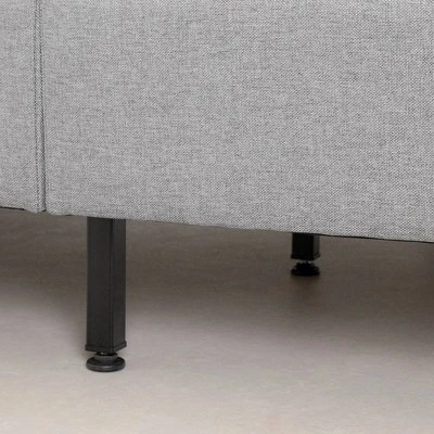 Dylane Upholstered Platform Bed And Headboard Pale Soft - South Shore - Image 7