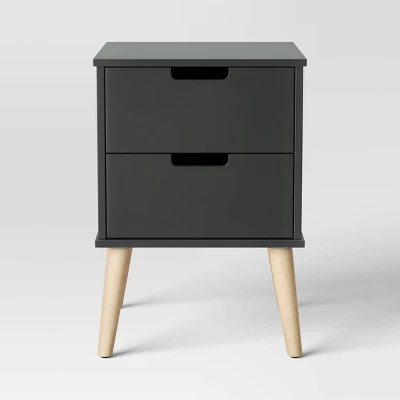 Modern Kids' Nightstand Dark Gray - Pillowfort™ - Image 2