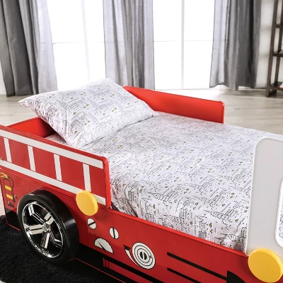 Twin Kamphora Fire Truck Engine Youth Bed - Red - MiBasics - Image 5