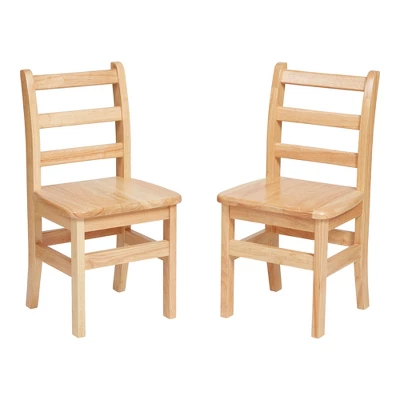 ECR4Kids Three Rung Ladderback Chair, Classroom Seating, Natural, 2-Pack - Image 14