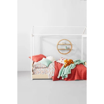 Rattan Kids' Round Shelf Natural - Pillowfort™ - Image 4