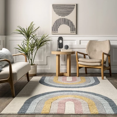 NuLOOM Jerri Double Half Rainbow Kids Area Rug - Image 7