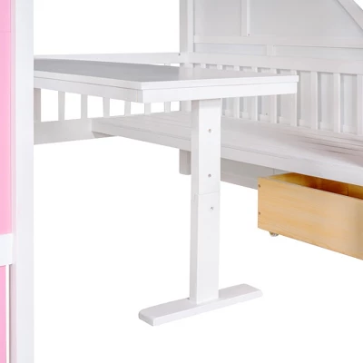Full-Over-Full Bunk Bed With Changeable Table, Separable Bunk Bed Turn Into Upper Bed And Down Desk-ModernLuxe - Image 9