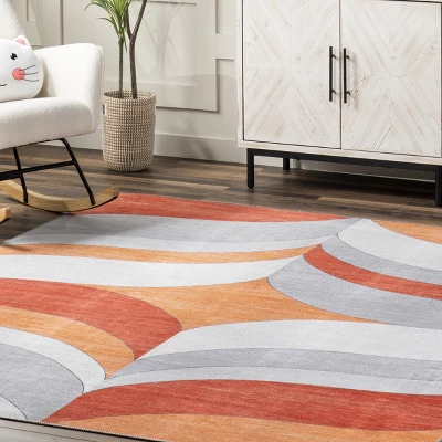 NuLOOM Ilana Retro Machine Washable Kids Area Rug - Image 8