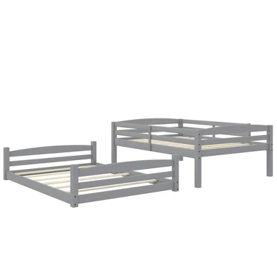 Full Over Full Alaina Floor Wood Bunk Bed - Room & Joy - Image 7