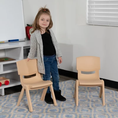 Flash Furniture 2 Pack Plastic Stackable School Chair With 10.5" Seat Height - Image 7