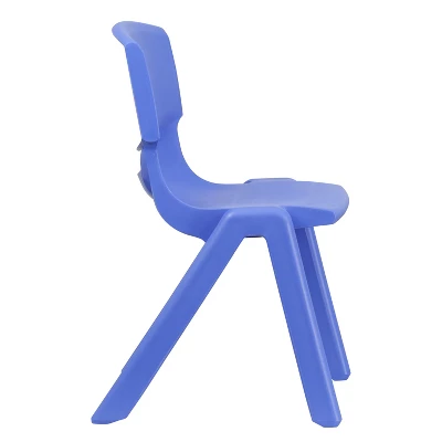 Flash Furniture 4 Pack Blue Plastic Stackable School Chair With 15.5'' Seat Height - Image 7