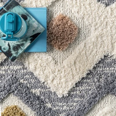 Kirsty Colorful Checkers Kids Tassel Area Rug - Image 5