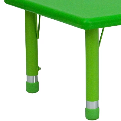 Flash Furniture 24"W X 48"L Rectangular Plastic Height Adjustable Activity Table - Image 6