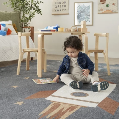 Nourison Kids Washable Space Rocketship Indoor Rug - Image 10