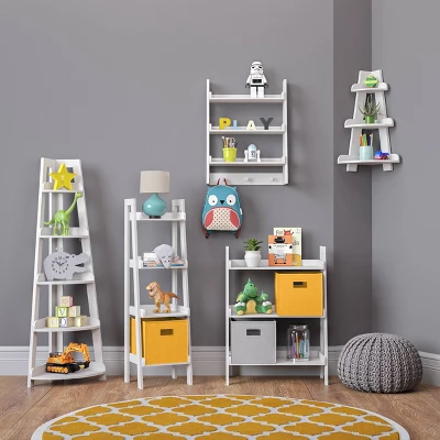 Kids' Corner Ladder Wall Shelf White - RiverRidge Home - Image 4