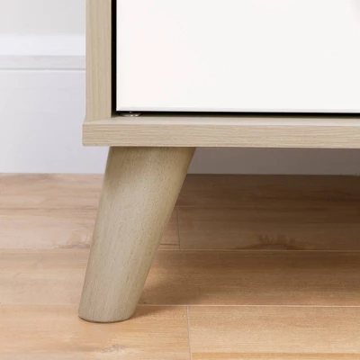 Yodi 2 Drawer Nightstand Soft Elm/White - South Shore - Image 7