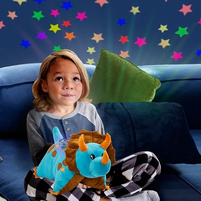 Sleeptime Lite Dinosaur Plush LED Nightlight Blue - Pillow Pets - Image 4