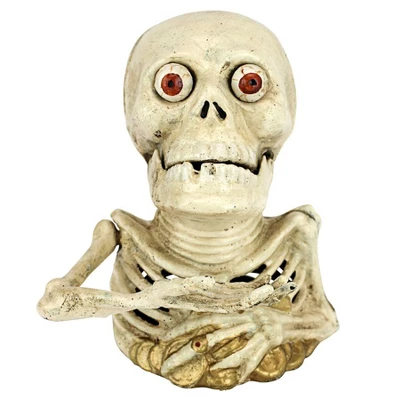 Design Toscano Bugged-Out Hungry Skeleton Cast Iron Mechanical Coin Bank - Image 3