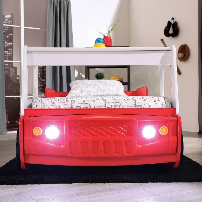 Twin Kamphora Fire Truck Engine Youth Bed - Red - MiBasics - Image 4