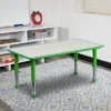 Emma And Oliver 23.625"W X 47.25"L Rectangular Plastic Height Adjustable Activity Table