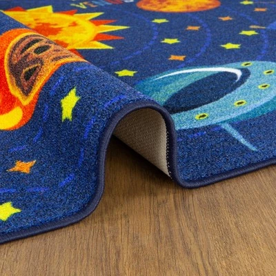 KC CUBS Boy & Girl Kids Outer Space Solar System Planets Educational Learning & Game Play Area Nursery Bedroom Classroom Rug Carpet - Image 7
