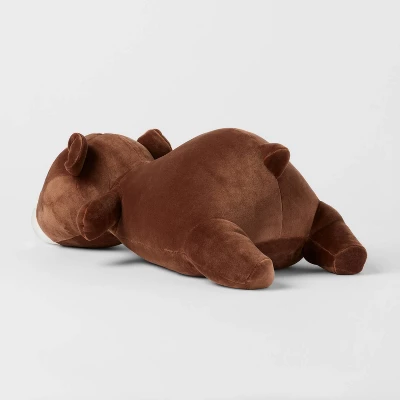 Bear Weighted Plush Kids' Throw Pillow Brown - Pillowfort™ - Image 2