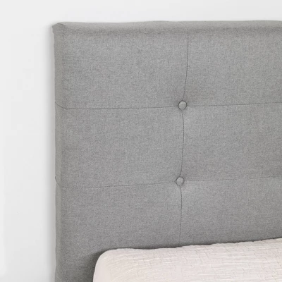 Dylane Upholstered Platform Bed And Headboard Pale Soft - South Shore - Image 2