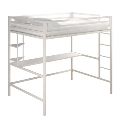 Full Maxwell Metal Loft Bed With Desk & Shelves - Novogratz - Image 11