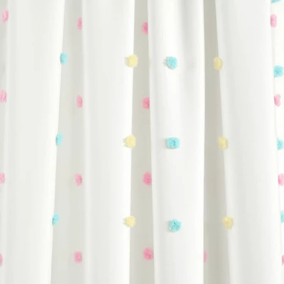 42"x84" Kids' Rainbow Tufted Dot Single Window Curtain Panel - Lush Décor - Image 2