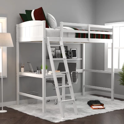 Twin Alexis Wood Arch Loft Bed With Desk - Hillsdale Furniture - Image 16