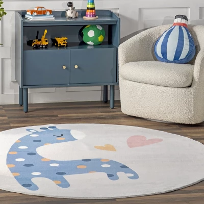 NuLOOM Ariella Giraffe Kids Machine Washable Area Rug - Image 8