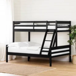 Induzy Solid Wood Bunk Beds Matte Black - South Shore