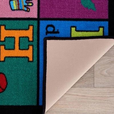 World Rug Gallery Kids Educational Learning Alphabet Non Slip Area Rug - Image 3