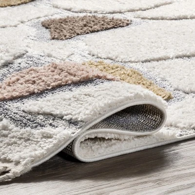 Zende Colorful Stones Kids Tassel Area Rug - Image 3