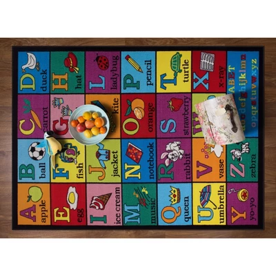 World Rug Gallery Kids Educational Learning Alphabet Non Slip Area Rug - Image 4