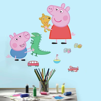 Peppa Pig George Playtime Peel And Stick Giant Wall Decal - RoomMates - Image 2