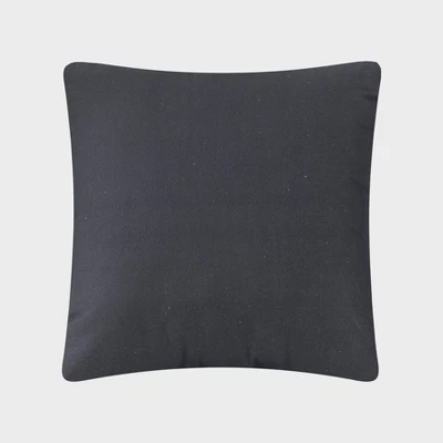 Teen Canvas Embroidered Throw Pillow Yellow/Gray/Blue - Makers Collective